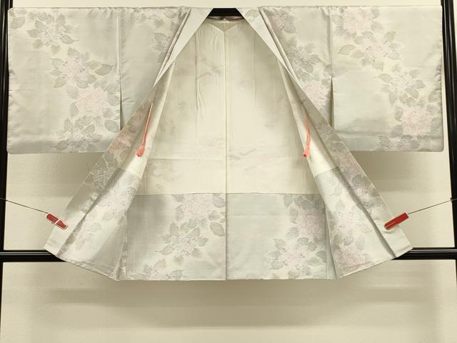 平和屋着物#本場大島紬 羽織 白大島 紫陽花 あじさい 正絹 逸品 CABM0265in