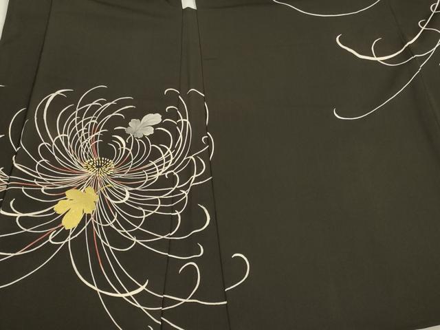平和屋着物#羽織 乱菊 黒地 金彩 正絹 逸品 CABM0266in