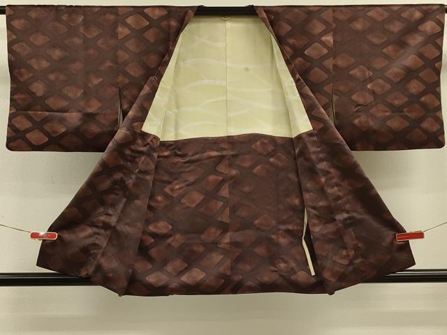 平和屋着物#道行コート 菱文 正絹 逸品 CABM0278in