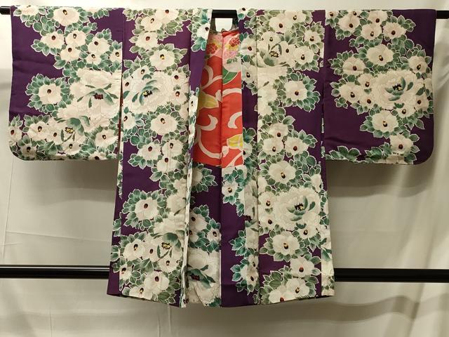 平和屋着物#アンティーク 大正ロマン 羽織 草花文 正絹 逸品 CABM0313in
