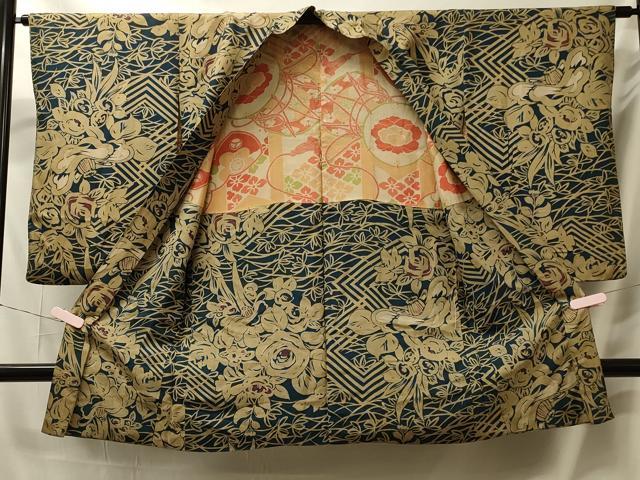 平和屋着物#羽織 草花文 正絹 逸品 CABM0315in