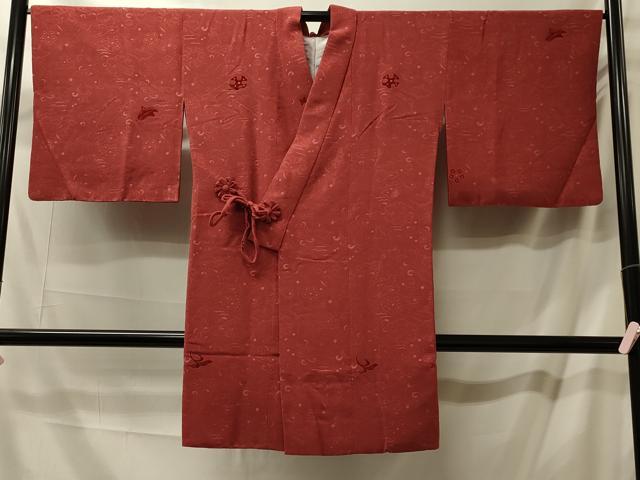平和屋着物#道中着 輪奈ビロード 更紗花唐草文 ロング丈 正絹 逸品 CABM0317in