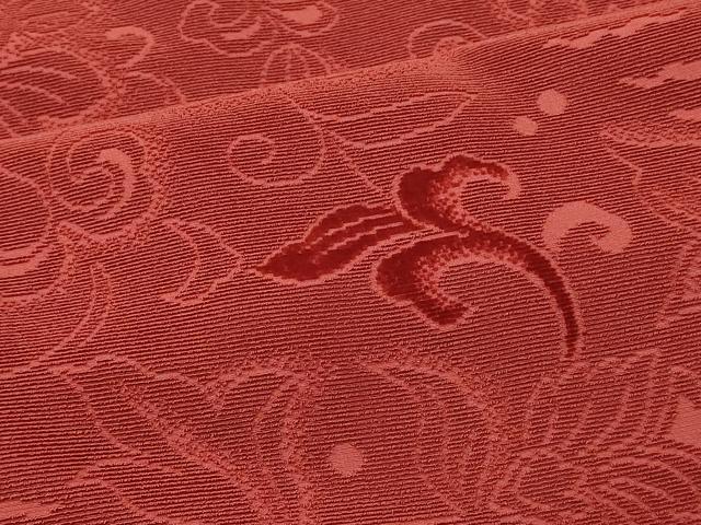 平和屋着物#道中着 輪奈ビロード 更紗花唐草文 ロング丈 正絹 逸品 CABM0317in
