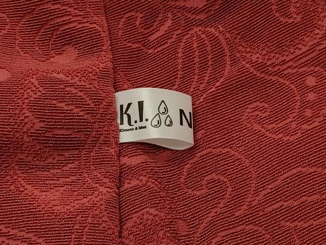 平和屋着物#道中着 輪奈ビロード 更紗花唐草文 ロング丈 正絹 逸品 CABM0317in