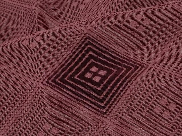 平和屋着物#道行コート 輪奈ビロード 菱文 ロング丈 正絹 逸品 CABM0319in