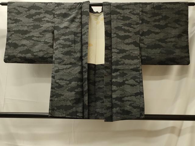 平和屋着物#本場結城紬 重要無形文化財 羽織 100亀甲 雲重ね文 正絹 逸品 CABM0323in