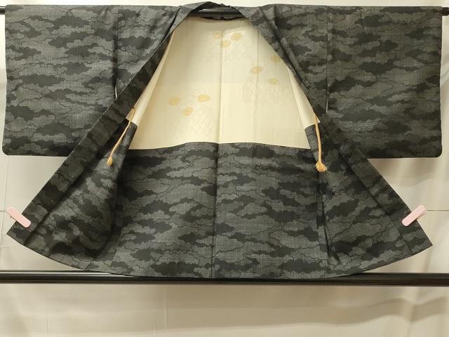 平和屋着物#本場結城紬 重要無形文化財 羽織 100亀甲 雲重ね文 正絹 逸品 CABM0323in