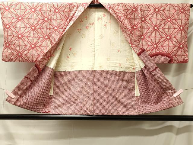 平和屋着物#羽織 総絞り 雲取り菱文 正絹 逸品 CABM0335in