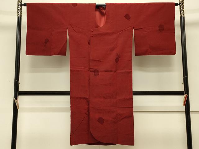 平和屋着物#道行コート 輪奈ビロード 流水草花文 ロング丈 正絹 逸品 CABM0363in