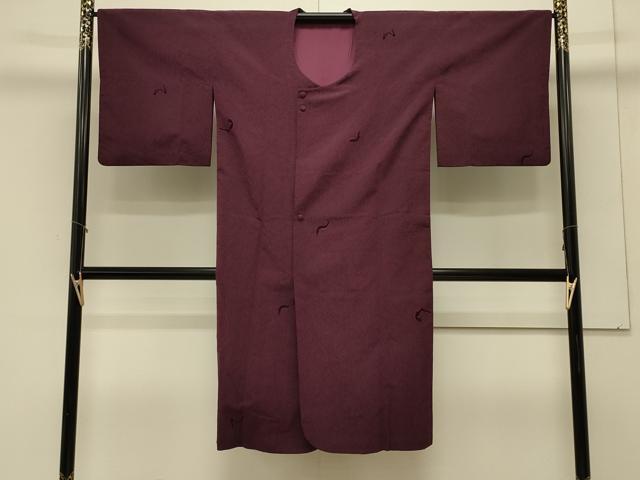 平和屋着物#道行コート 輪奈ビロード 墨流し文様 ロング丈 正絹 逸品 CABM0364in