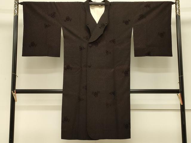 平和屋着物#和装コート 輪奈ビロード 花唐草文 ロング丈 正絹 逸品 CABM0365in