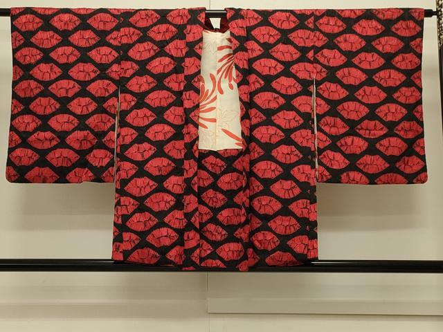 平和屋着物#羽織 総絞り 地紙文 黒地 正絹 逸品 CABM0380in