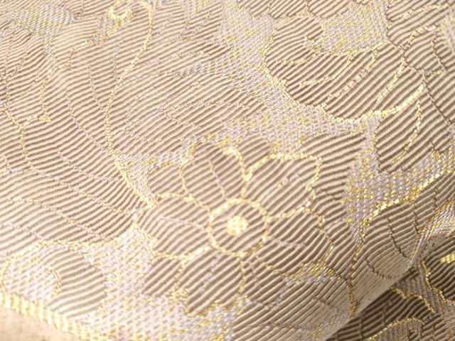 平和屋着物●六通柄袋帯 輪奈織 更紗文 金糸 正絹 逸品 CABM0414dy