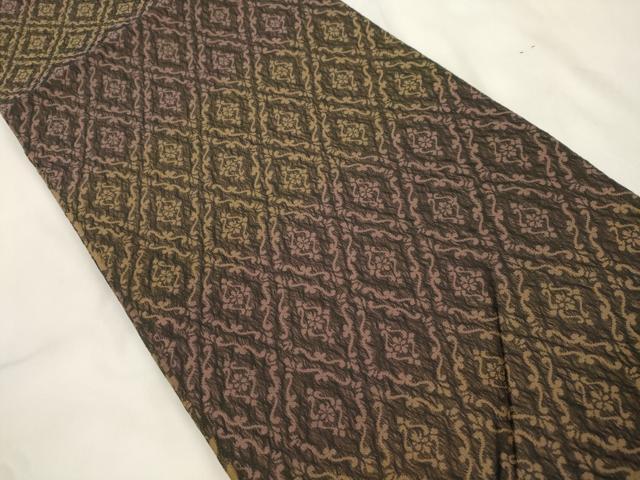 平和屋着物▽両面 全通柄袋帯 スリーシーズン 春夏秋 櫛織 草花文 正絹 逸品 CABM0418dy