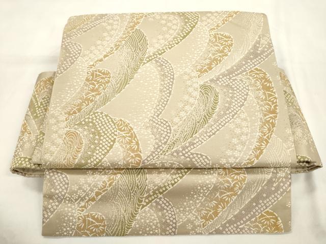 平和屋着物●こむさでもーど・COMME CA DU MODE ワンタッチつけ帯 草花文 正絹 逸品 CABM0472dy
