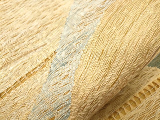 平和屋着物▽太鼓柄袋帯 スリーシーズン 春夏秋 すくい織 幾何学文 正絹 逸品 CABM0483dy