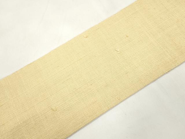 平和屋着物●八寸名古屋帯 紬地 飴色 正絹 逸品 CABM0492dy