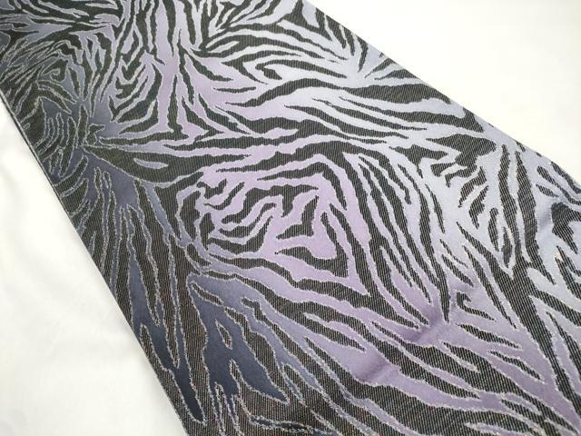 平和屋着物●BANKAN わものや 全通柄袋帯 幾何学文 銀糸 たとう紙付き 正絹 逸品 CABM0501dy