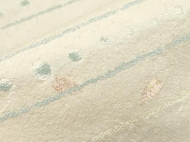 平和屋着物●六通柄袋帯 満彩屋 舞桜文 正絹 逸品 CABM0502dy