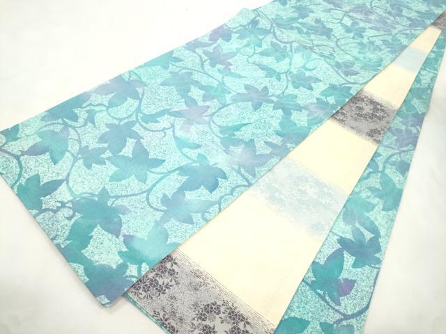 平和屋着物●両面 全通柄袋帯 蔦の葉文 正絹 逸品 CABM0507dy