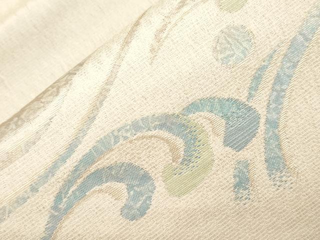 平和屋着物●九寸名古屋帯 流水文 金糸 正絹 逸品 CABM0515dy