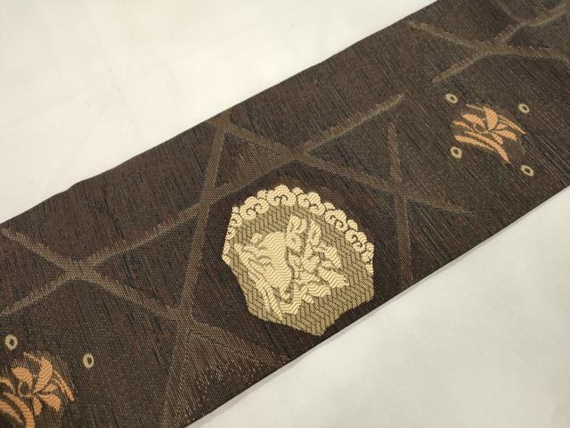 平和屋着物●九寸名古屋帯 有栖川 兎 正絹 逸品 CABM0526dy