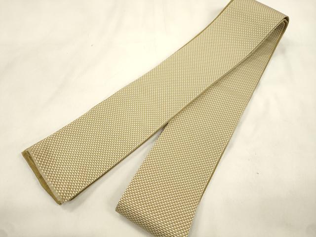 平和屋着物●男性 本場筑前博多織 角帯 鱗文 正絹 逸品 CABM0536dy