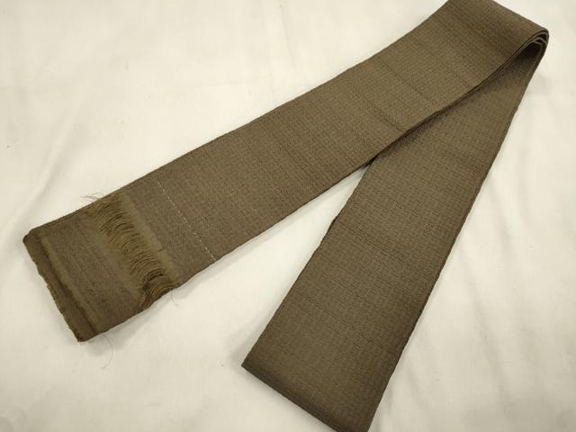 平和屋着物●男性 本場筑前博多織 角帯 媚茶色 正絹 逸品 CABM0541dy