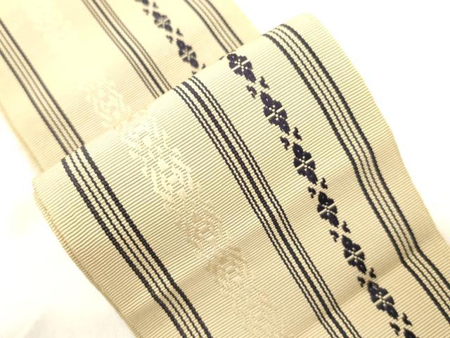 平和屋着物●男性 本場筑前博多織 角帯 献上 正絹 逸品 CABM0551dy