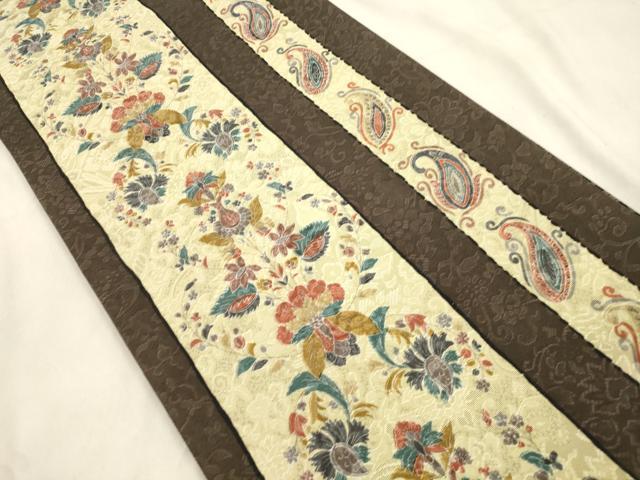 平和屋着物●両面 全通柄袋帯 更紗文 正絹 逸品 CABM0556dy