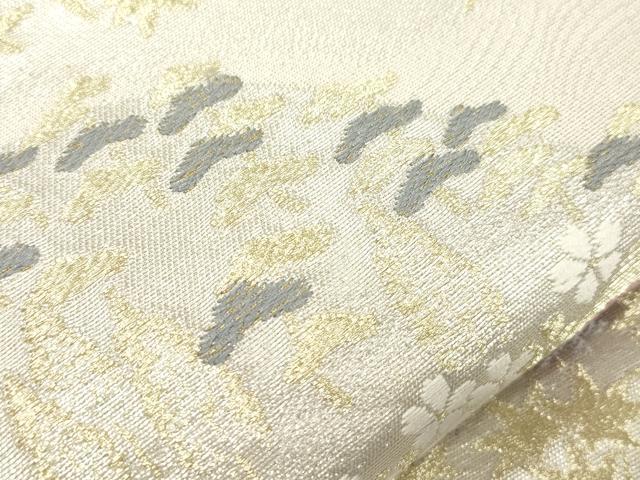 平和屋着物●西陣 京の名門 じゅらく謹製 帝王紫 六通柄袋帯 唐織 草花丸文 金銀糸 正絹 逸品 CABM0564dy