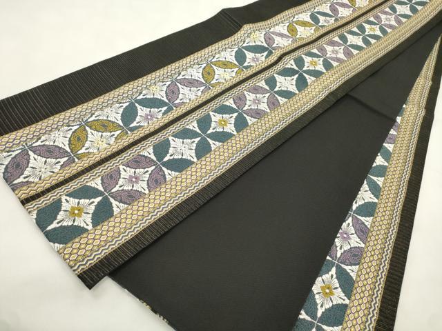 平和屋着物●六通柄袋帯 七宝間道 金銀糸 正絹 逸品 CABM0575dy