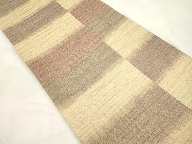 平和屋着物●紋屋井関 御寮織 全通柄袋帯 霞文 金糸 正絹 逸品 CABM0631dy