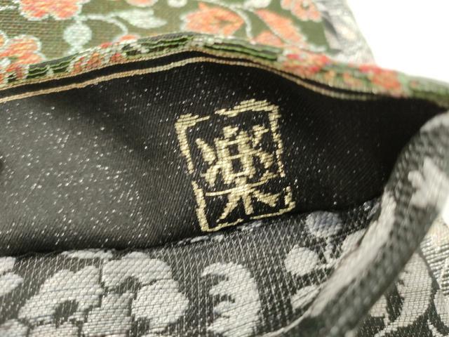 平和屋着物●両面 両方向 全通柄袋帯 オランダ更沙 銀糸 夢楽庵 正絹 逸品 CABM0666dy