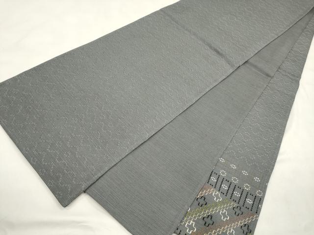 平和屋着物●太鼓柄袋帯 花織 幾何学文 正絹 逸品 CABM0723d