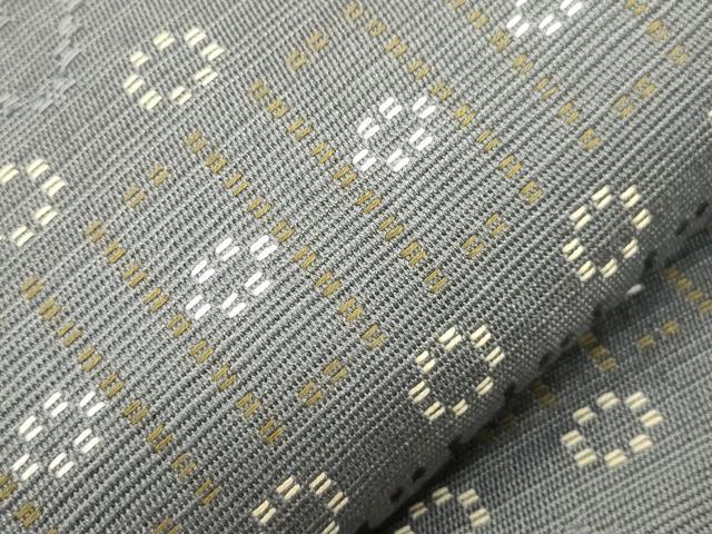 平和屋着物●太鼓柄袋帯 花織 幾何学文 正絹 逸品 CABM0723d