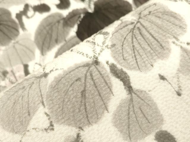 平和屋着物●着物作家 岡本龍三 九寸開き名古屋帯 手描き 葡萄蔦の葉文 正絹 逸品 CABM0728dy