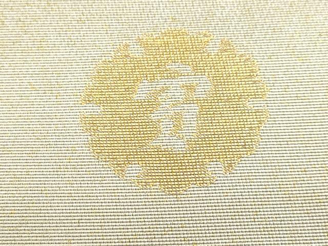 平和屋着物●ジャパンオートクチュール 渡辺雪三郎 六通柄袋帯 草花文 金銀彩 引箔 正絹 逸品 CABM0737dy