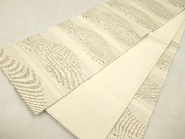 平和屋着物●六通柄袋帯 ぜんまい紬 霞文 正絹 逸品 CABM0738dy