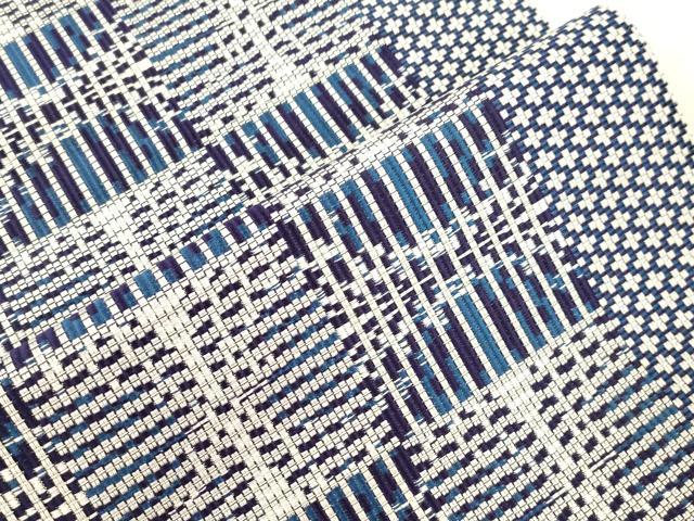平和屋着物●八寸名古屋帯 幾何学文 正絹 逸品 CABM0745dy