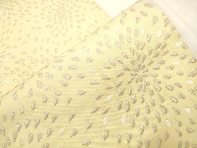 平和屋着物●八寸名古屋帯 花尽し文 金糸 正絹 逸品 CABM0746dy