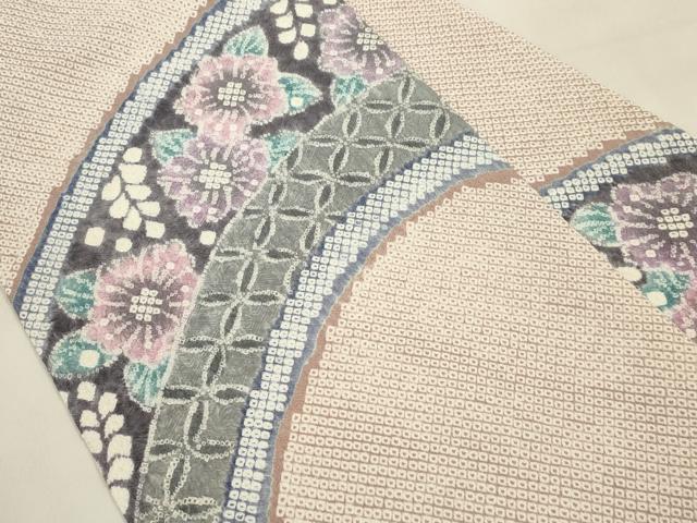 平和屋着物●名門 藤娘きぬたや・総絞り 九寸名古屋帯 辻が花 正絹 逸品 CABM0751dy