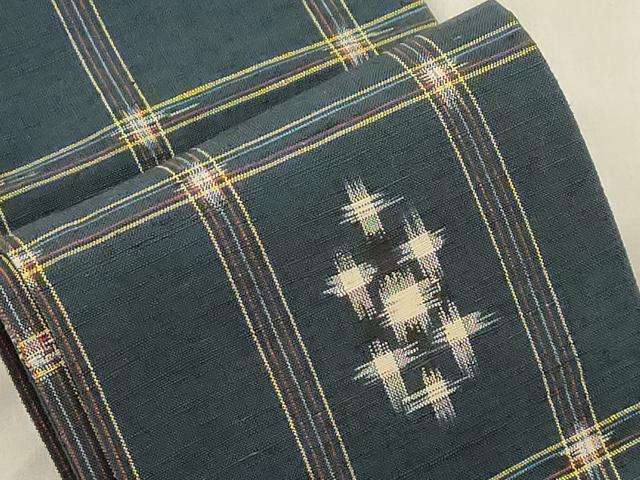 平和屋着物●男性 角帯 琉球絣文様 正絹 逸品 CABM0759dy