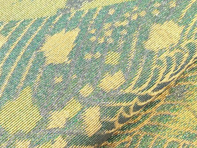 平和屋着物●織の宝石・ダイヤモンドカット 賑具瑠佐波理 袋帯 流水箔散らし文 納経切金糸 正絹 逸品 CABM0777dy