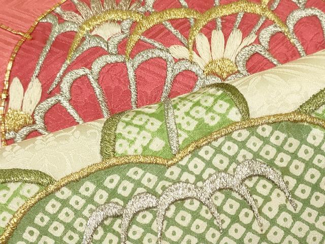 平和屋着物■豪華振袖 刺繍 吉祥花文 金銀糸 正絹 逸品 CABM0804oy