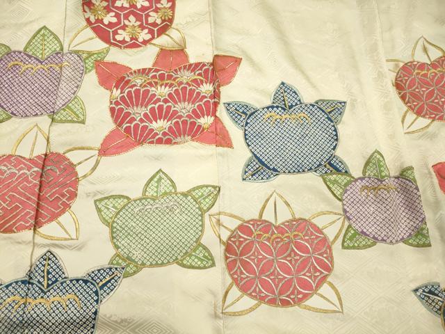 平和屋着物■豪華振袖 刺繍 吉祥花文 金銀糸 正絹 逸品 CABM0804oy