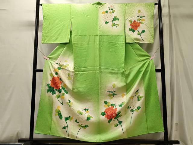 平和屋着物■訪問着 枝花文 暈し染め 金彩 正絹 逸品 CABM0805oy
