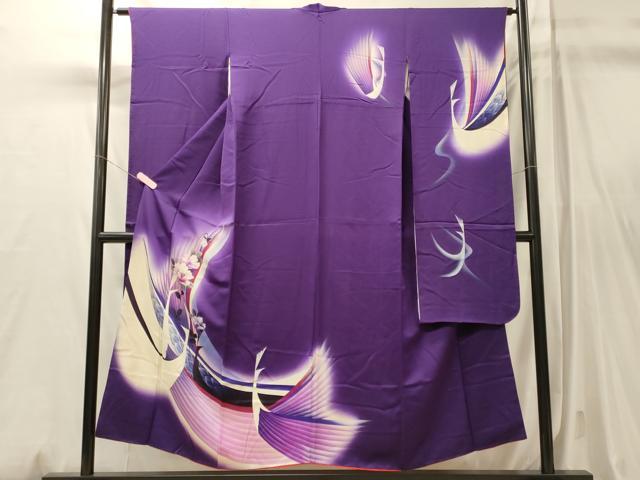 平和屋着物■豪華振袖 孔雀花文 暈し染め 正絹 逸品 CABM0828oy