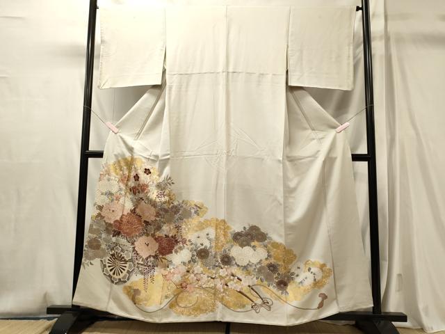平和屋着物■豪華色留袖 駒刺繍 花車文 金彩 正絹 逸品 CABM0831oy