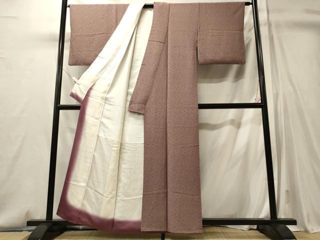 平和屋着物■江戸小紋 花唐草文 正絹 逸品 CABM0832oy